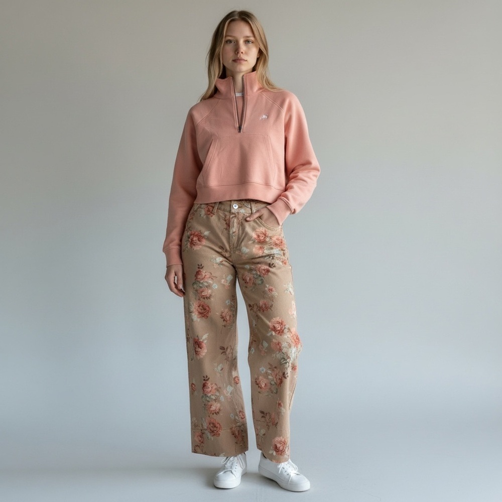 🌸 Floral High-Waisted Wide-Leg Pants 🌸